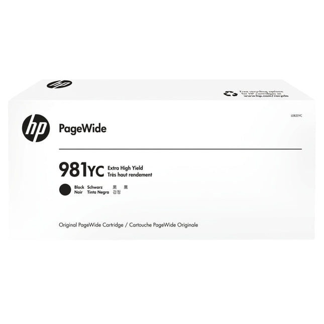 Original HP 981YC Extra High Yield Black PageWide Ink Cartridge, L0R20YC