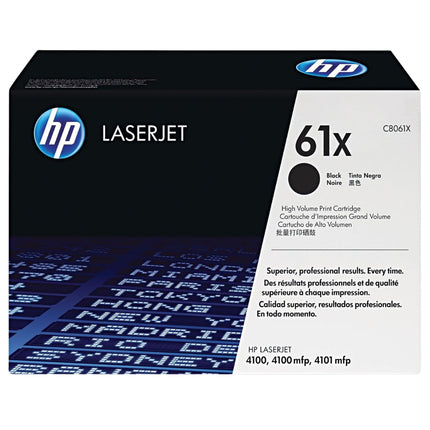 Original HP 61X High Yield Black Toner Cartridge, C8061X (10k pages)
