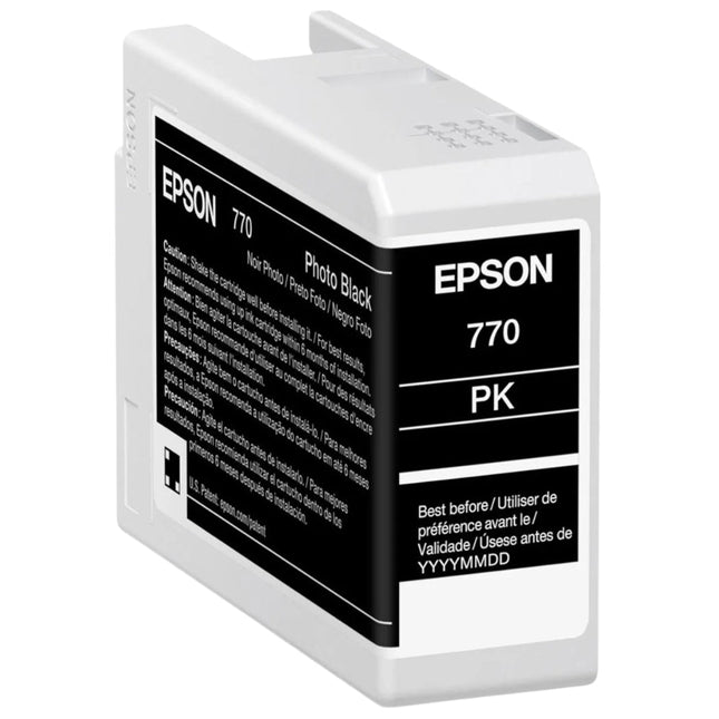 Genuine Epson 770 25ml UltraChrome Photo Black Ink Cartridge, T770120