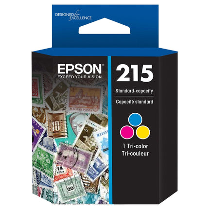 Original Epson T215 Standard-Yield Tri-Color Ink Cartridge, T215530-S