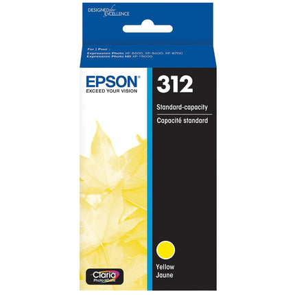 Genuine Epson 312 Yellow Claria Photo HD Ink Cartridge, T312420