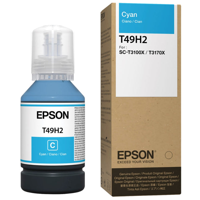 Original Epson T49H2 Standard Yield Cyan Ink Bottle, T49H200