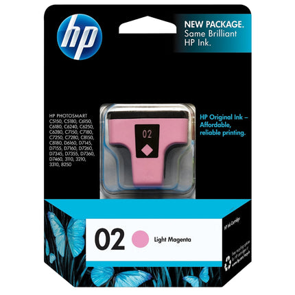Genuine HP 02XL (C8776WN) Light Magenta Ink Cartridge