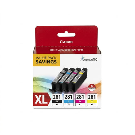 Original Canon CLI-281XL High Yield Tri-Color Ink Cartridge, 2037C005