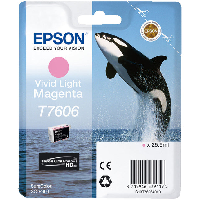 Epson Whale T7606 Light Magenta Ink Cartridge