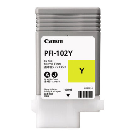 Canon PFI-102 130mL Yellow Ink Cartridge
