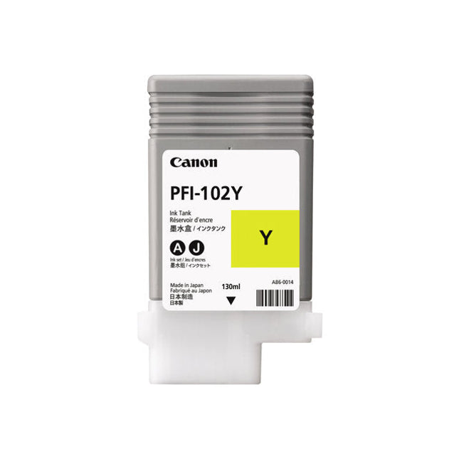 Canon PFI-102 130mL Yellow Ink Cartridge