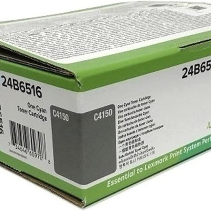 Original Lexmark C4150 High Yield Cyan Toner Cartridge, 24B6516