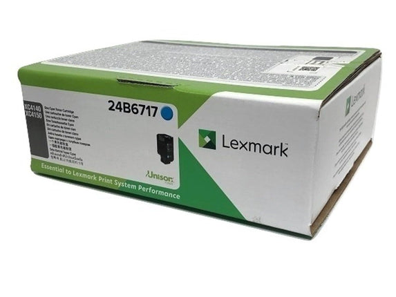 Original Lexmark XC4140 Standard Yield Cyan Toner Cartridge, 24B6717