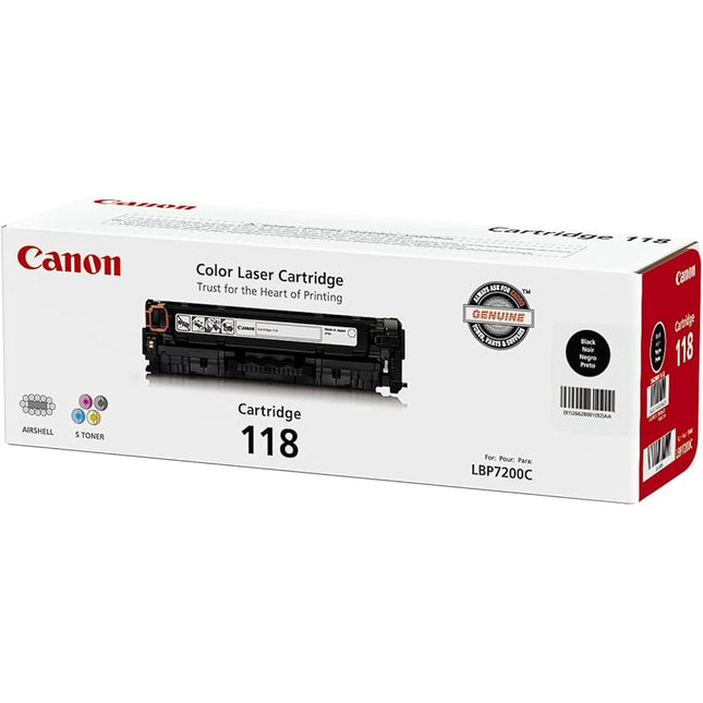 Genuine Canon 118 High-Yiel Black Toner Cartridge, 2662B001AA
