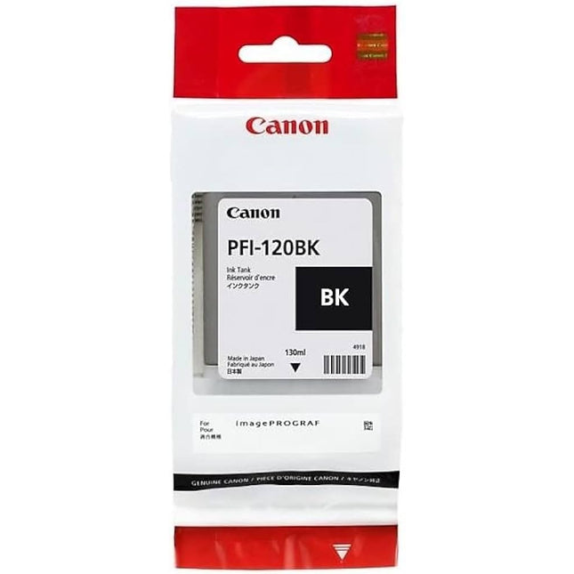 Original Canon PFI-120 Black High-Yield Ink Cartridge, 2885C001AA