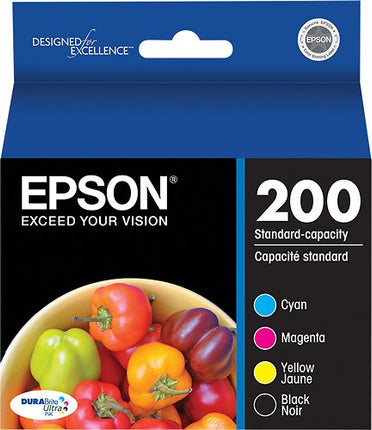 Genuine Epson 200 Black, Cyan, Magenta & Yellow Ink Cartridge