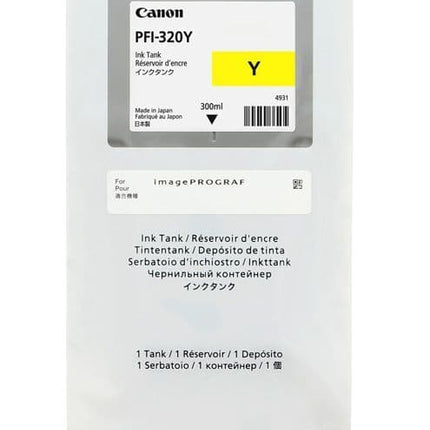 Canon PFI-320Y 300ml High-Yield Yellow Ink Cartridge, 2893C001AA