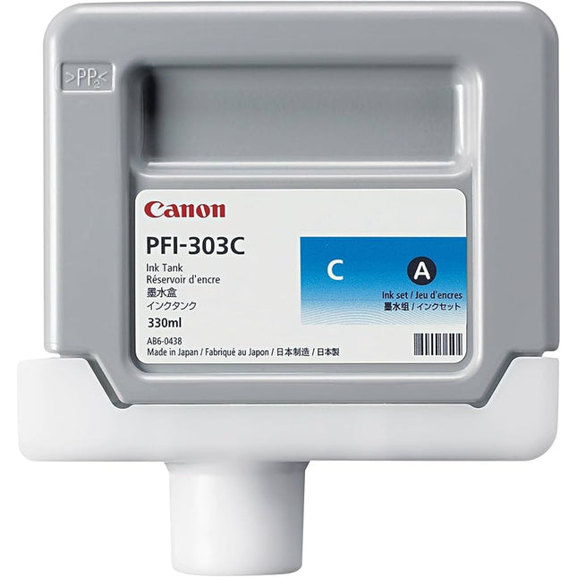 Canon PFI-303C Standard-Yield Cyan Ink Cartridge, 2959B001AA