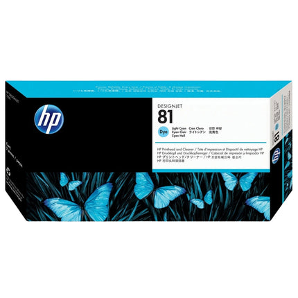Genuine HP 81 Light Cyan Printhead ONLY DesignJet Ink Cartridge, C4954A