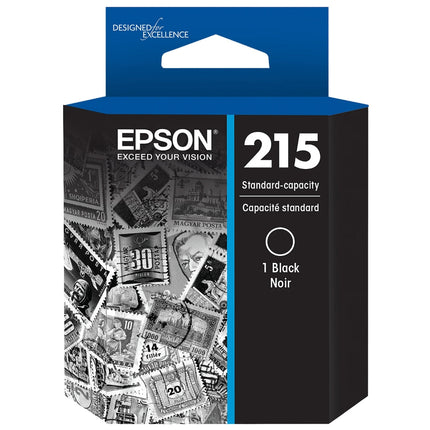 Original Epson T215 Standard-Yield Black Ink Cartridge, T215120-S