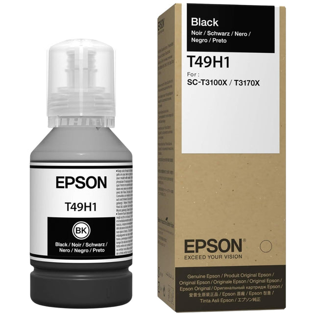 Original Epson T49H1 Standard Yield Black Ink Bottle, T49H100