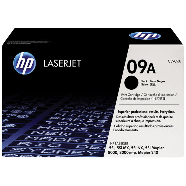 HP 09A Black Toner Cartridge, C3909A