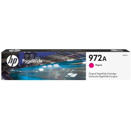 Original HP 972A Magenta PageWide Inkjet Cartridge, L0R89AN