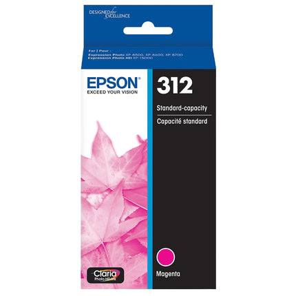 Genuine Epson 312 Magenta Claria Photo HD Ink Cartridge, T312320