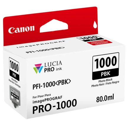Original Canon PFI-1000 Standard Yield Photo Black Ink Cartridge, 0546C002