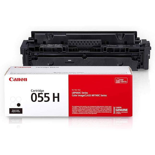 Original Canon 055H High-Yield Black Laser Toner Cartridge, 3020C001