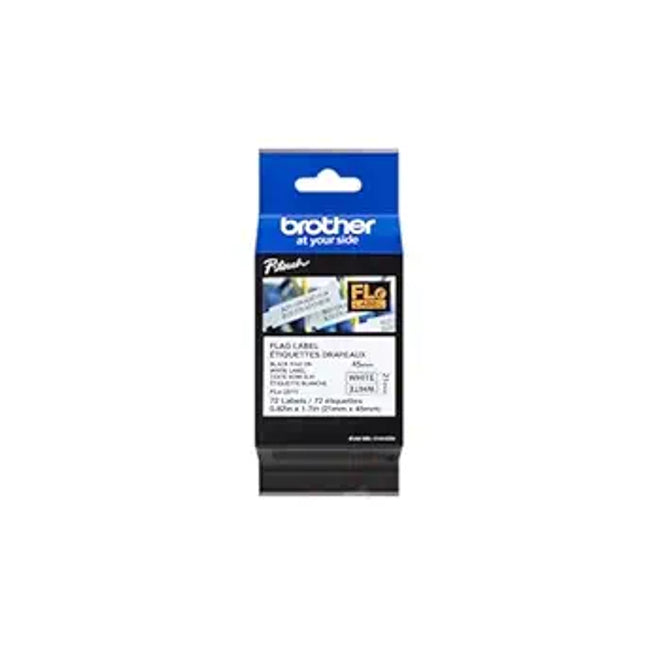 Original Brother FLe2511 21mm x 45mm White Non-Laminated Flag Labels