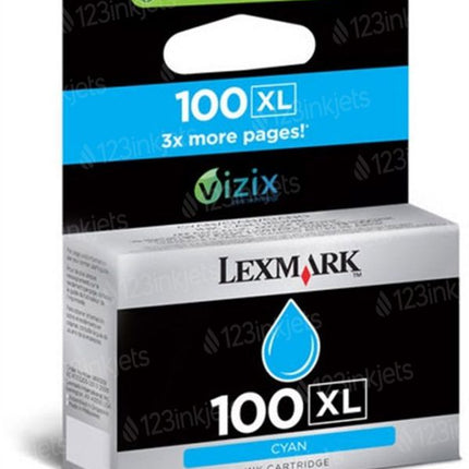 Original Lexmark 14N1093 100XL Cyan Ink Cartridge