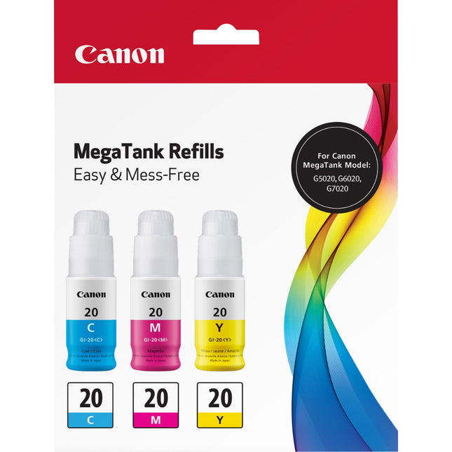 Canon GI-20 High-Yield Color Ink Bottle, 3394C003