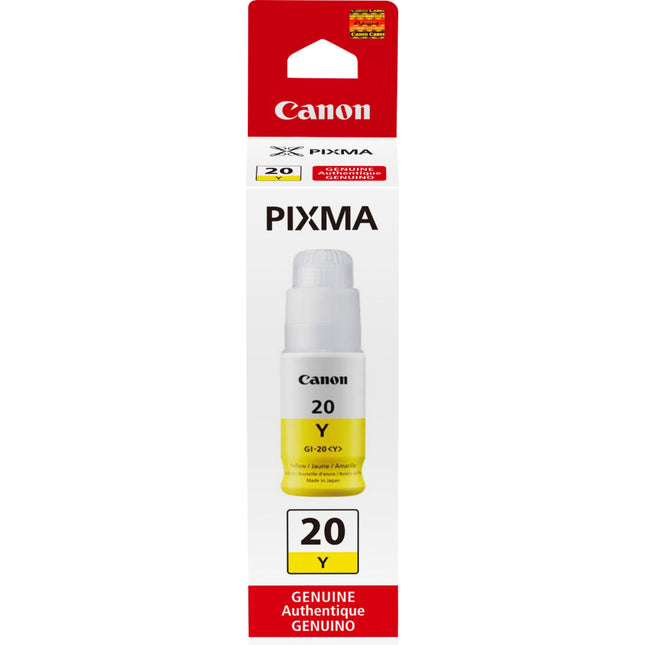 Canon GI-20 High-Yield Yellow Ink Bottle, 3396C001