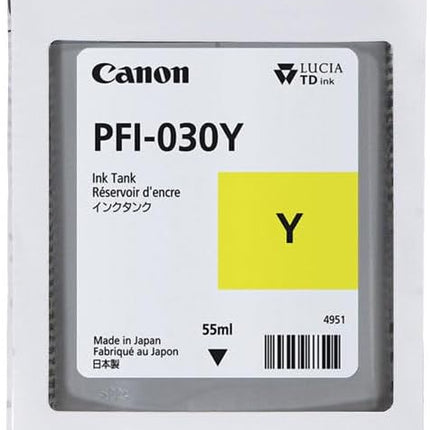 Original Canon PFI-030 Standard Yield Yellow Ink Cartridge, 3492C001