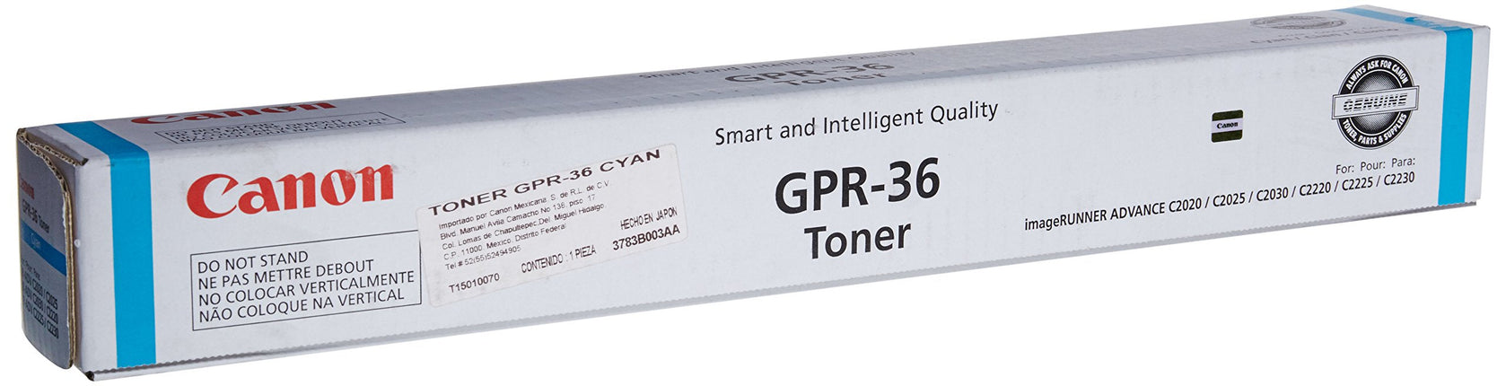 Original Canon GPR-36 Cyan Toner Cartridge, 3783B003AA 