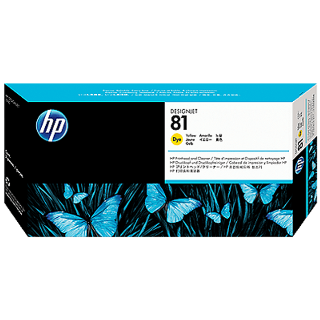 HP 81 (C4953A) Yellow Printhead and Printhead Cleaner