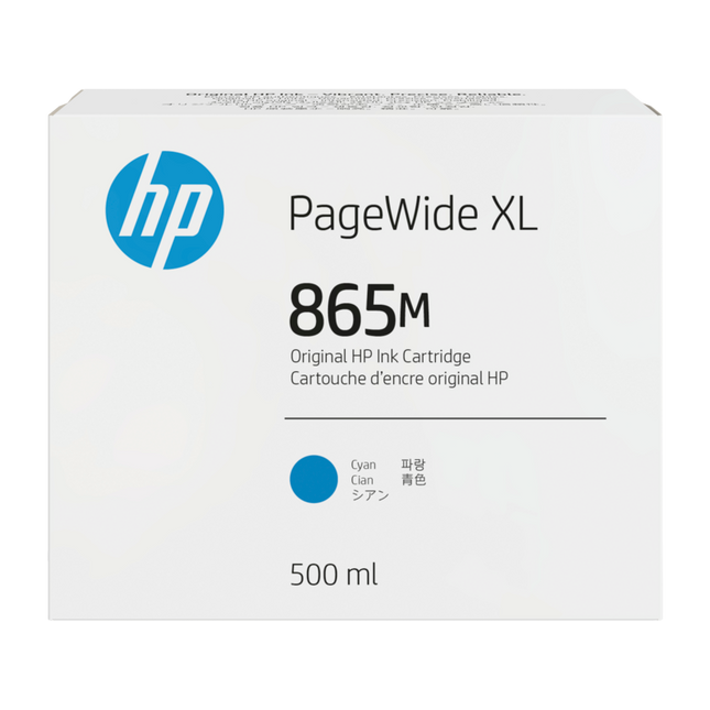 Genuine HP 865M High Yield Cyan Ink Cartridge, 3ED89A