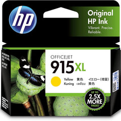 HP 915XL High Yield Yellow Inkjet Cartridge, 3YM21AA