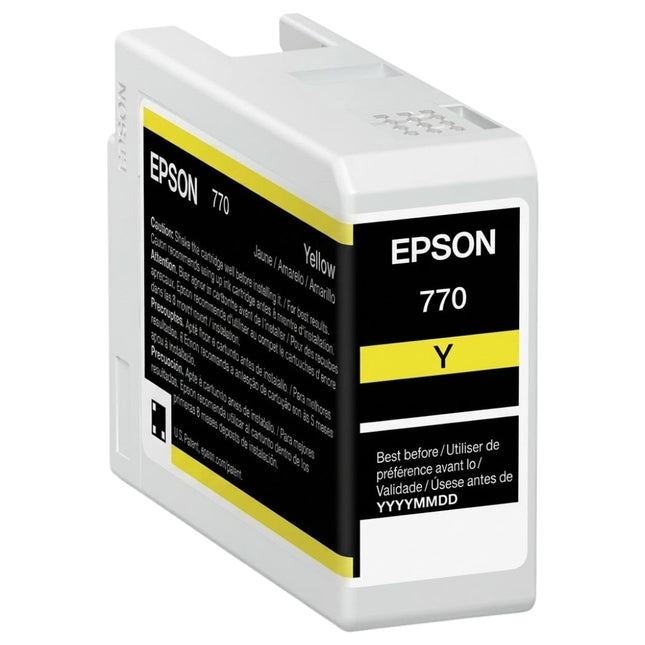 Original Epson 770 Standard Yield Yellow Ink Cartridge, T770420