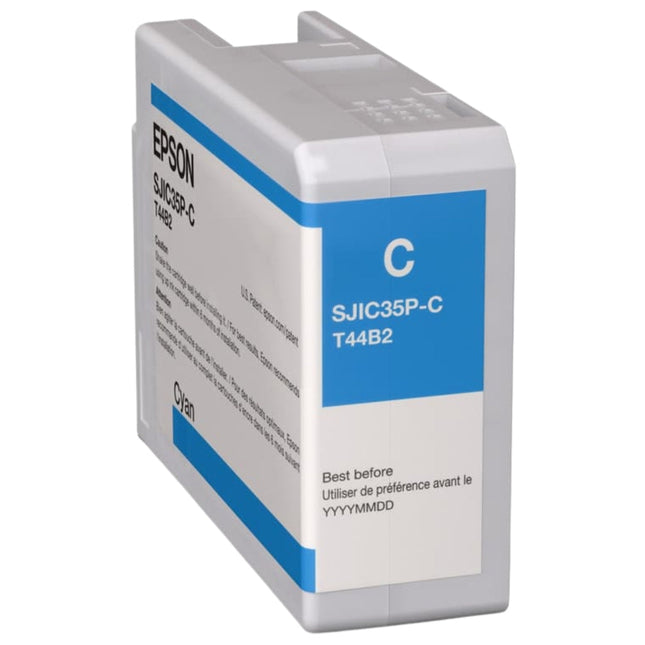 Original Epson SJIC35P-C High-Yield Cyan Ink Cartridge, T44B2