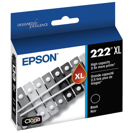 Original Epson 222XL High Yield Black Ink Cartridge, T222XL120-S