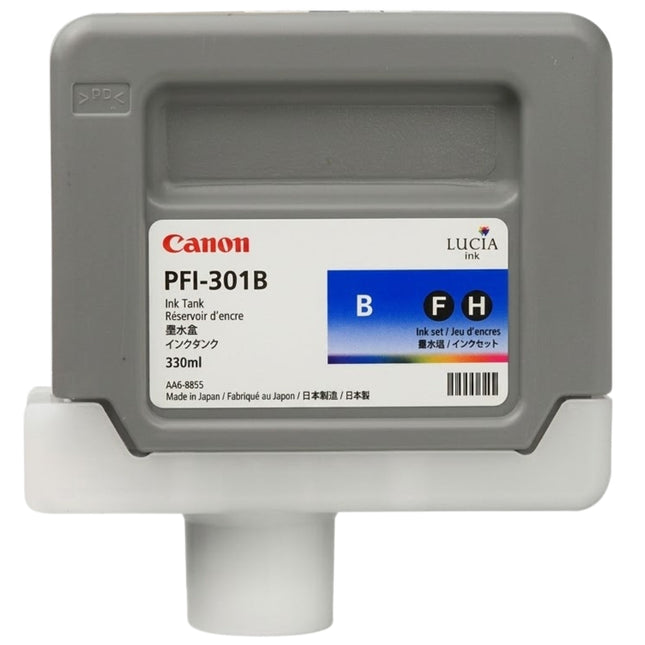 Canon PFI-301B Standard-Yield Blue Ink Cartridge, 1494B001AA