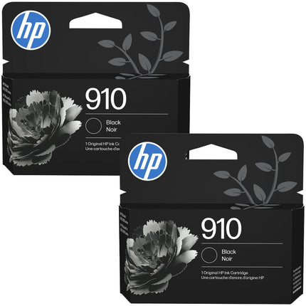 Original HP 910 (3JB40AN) Black Standard Yield Ink Cartridge-2 Pack