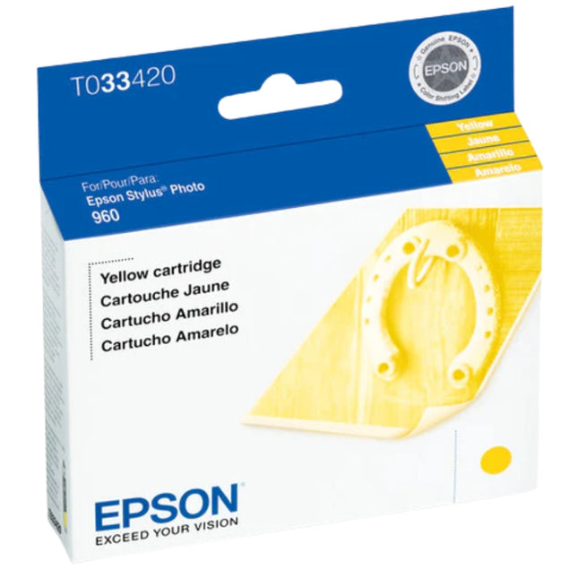 Original Epson T0334 Standard-Yield Yellow Ink Cartridge, T033420