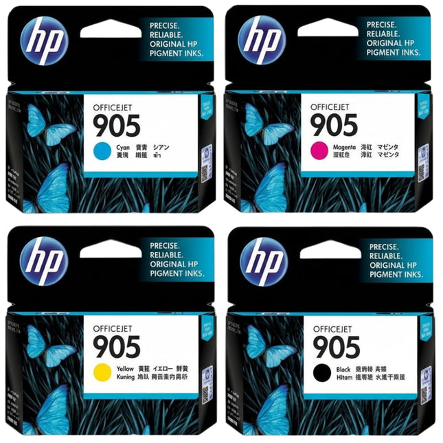 HP 905 Black and Color Ink Cartridge (Combo 4 Pack)