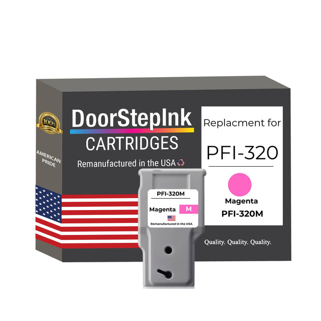 DoorStepInk Brand for Canon PFI-320M Magenta Remanufactured in the USA Ink Cartridge, 2892C001