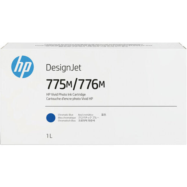 Genuine HP 775M/776M Chromatic Blue DesignJet Ink Cartridge, 3WW86A