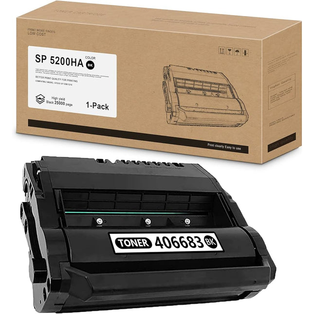Ricoh SP 5200HA Black Toner Cartridge, 406683