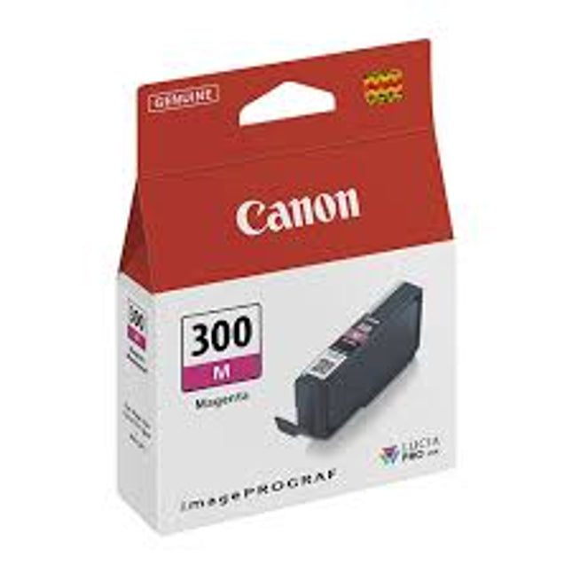 Original Canon PFI-300 Standard Yield Magenta Ink Cartridge, 4195C001