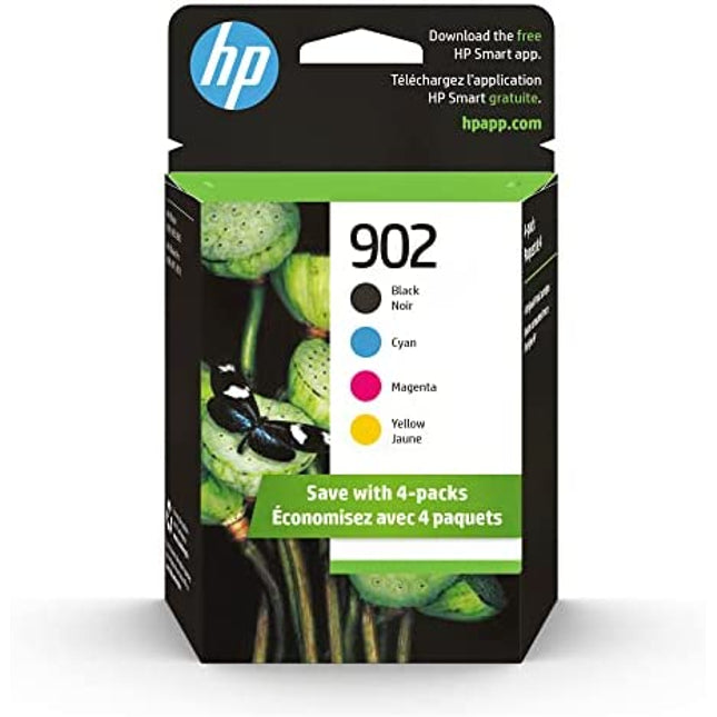 Original HP 902 Black, Cyan, Magenta, Yellow Ink Cartridges (4 Pack)