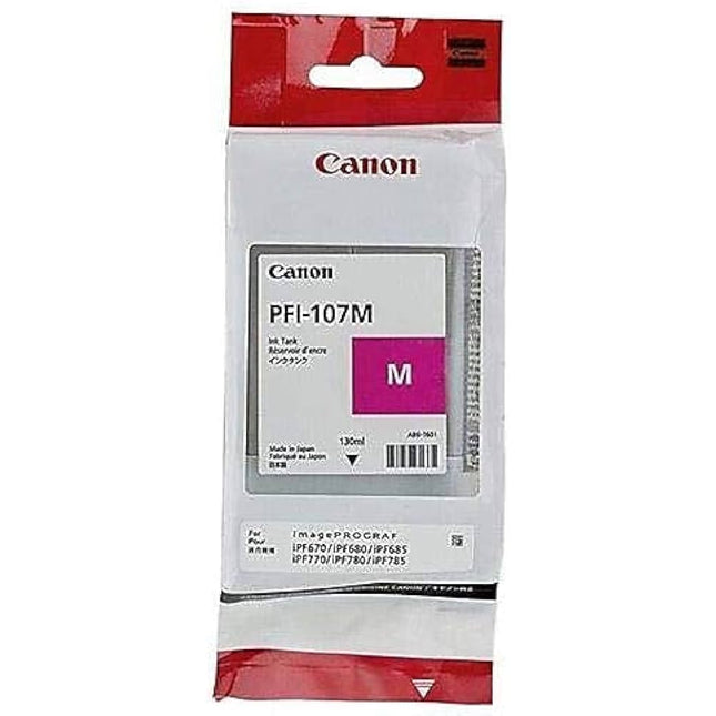Original Canon PFI-107 130mL Magenta Ink Cartridge
