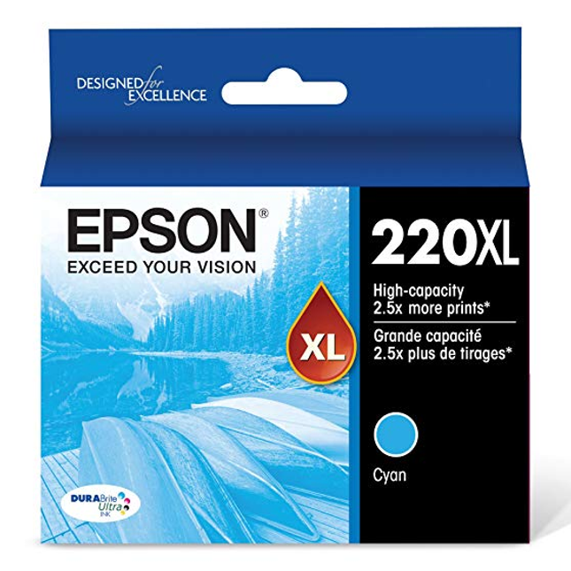 Epson 220XL High-capacity Cyan Ink Cartridge