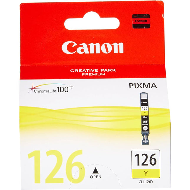 Original Canon 126 Standard Yield Yellow Ink Cartridge, 4564B001 